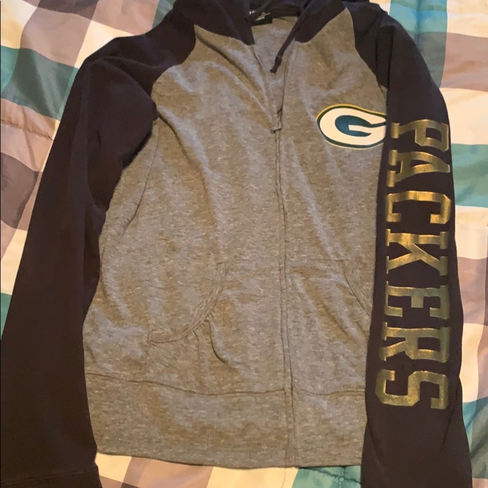 Green Bay packers zip up sweatshirt